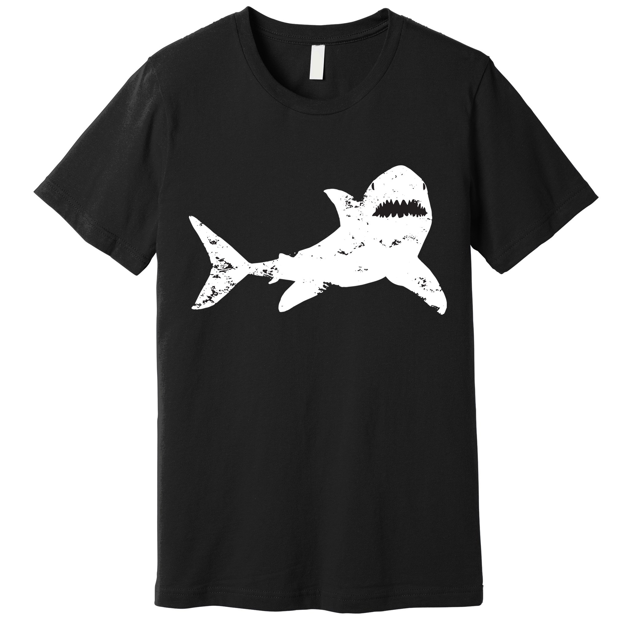 Shark Distressed Cool Vintage Shark Bite Tee Premium T-Shirt