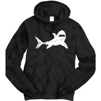 Shark Distressed Cool Vintage Shark Bite Tee Tie Dye Hoodie