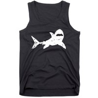 Shark Distressed Cool Vintage Shark Bite Tee Tank Top