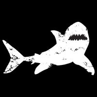 Shark Distressed Cool Vintage Shark Bite Tee Womens T-Shirt