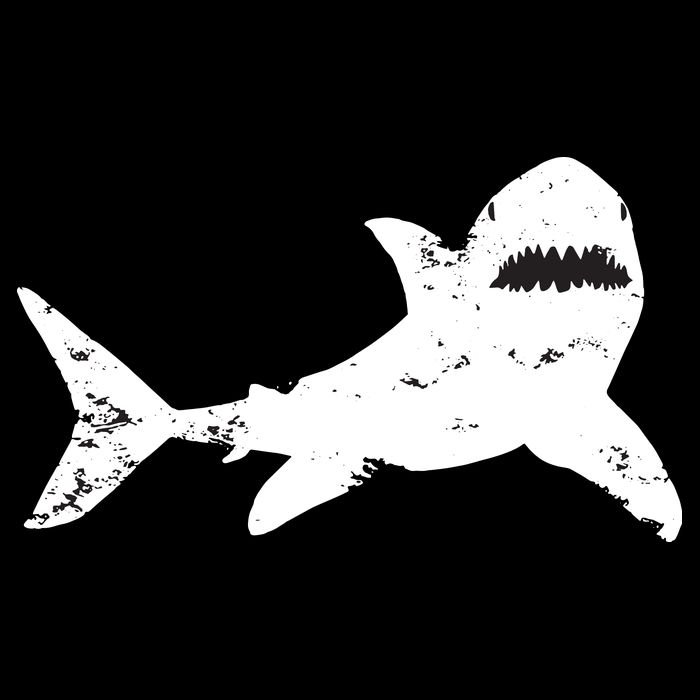 Shark Distressed Cool Vintage Shark Bite Tee Womens T-Shirt