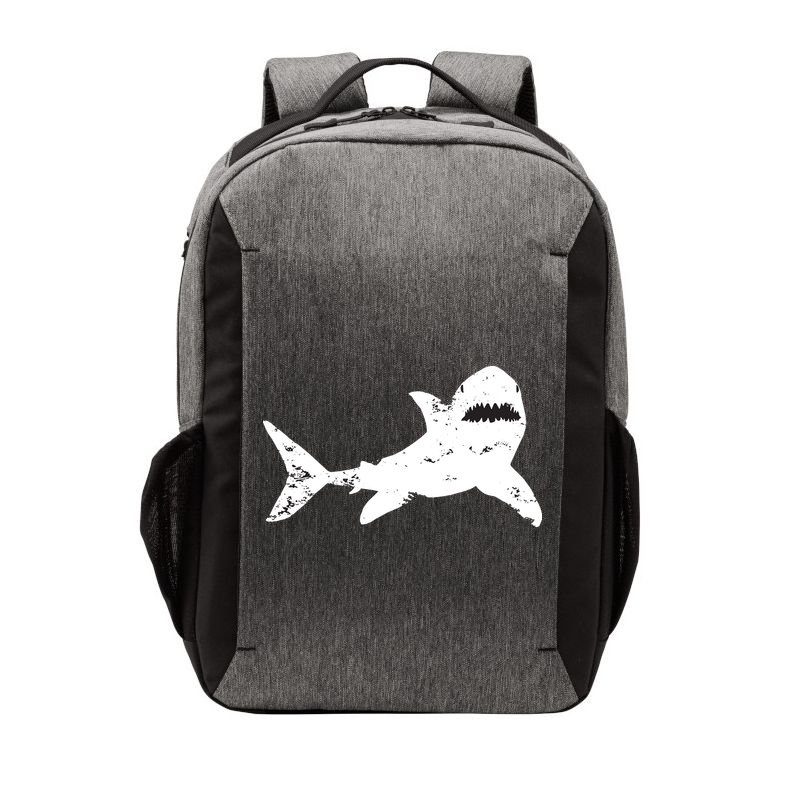 Shark Distressed Cool Vintage Shark Bite Tee Vector Backpack