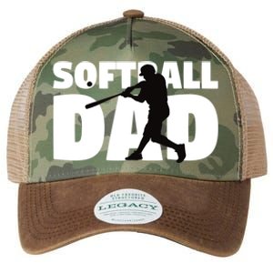 Softball Dad Cute Gift Softball Silhouette Gift Father Gift Legacy Tie Dye Trucker Hat