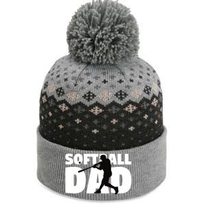 Softball Dad Cute Gift Softball Silhouette Gift Father Gift The Baniff Cuffed Pom Beanie