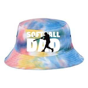 Softball Dad Cute Gift Softball Silhouette Gift Father Gift Tie Dye Newport Bucket Hat