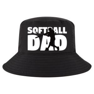 Softball Dad Cute Gift Softball Silhouette Gift Father Gift Cool Comfort Performance Bucket Hat