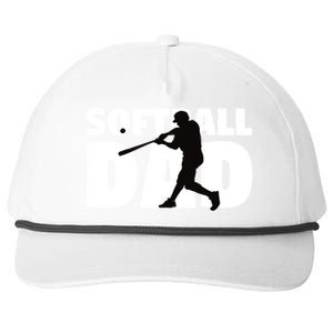 Softball Dad Cute Gift Softball Silhouette Gift Father Gift Snapback Five-Panel Rope Hat