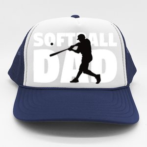 Softball Dad Cute Gift Softball Silhouette Gift Father Gift Trucker Hat