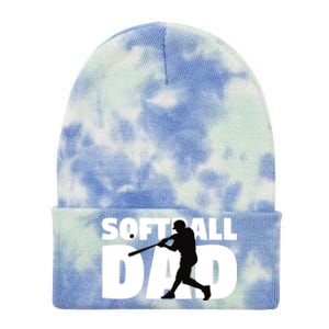 Softball Dad Cute Gift Softball Silhouette Gift Father Gift Tie Dye 12in Knit Beanie