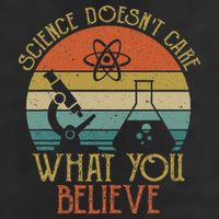 Science Doesn't Care What You Believe Retro Teacher Lovers 7 Panel Mesh Trucker Snapback Hat