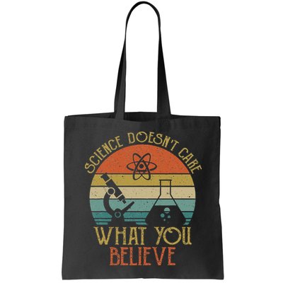 Science Doesn't Care What You Believe Retro Teacher Lovers Bag