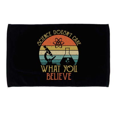 Science Doesn't Care What You Believe Retro Teacher Lovers Microfiber Hand Towel