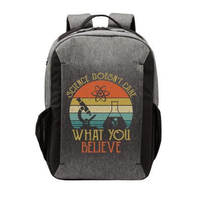 Science Doesn't Care What You Believe Retro Teacher Lovers Vector Backpack