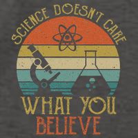 Science Doesn't Care What You Believe Retro Teacher Lovers Vector Backpack