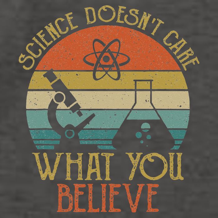 Science Doesn't Care What You Believe Retro Teacher Lovers Vector Backpack