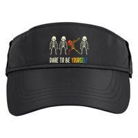 Skeleton Dabbing Cute Lgbt Pride Dare To Be Yourself Adult Drive Performance Visor