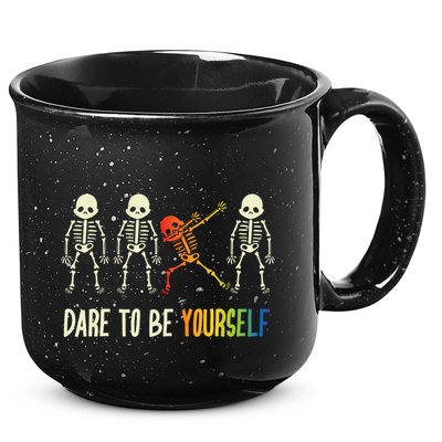 Skeleton Dabbing Cute Lgbt Pride Dare To Be Yourself 15oz Campfire Ceramic Mug