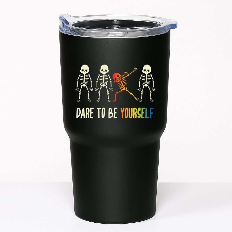 Skeleton Dabbing Cute Lgbt Pride Dare To Be Yourself Tumbler
