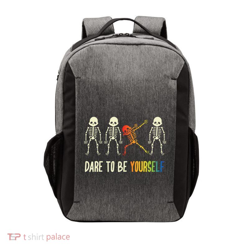 Skeleton Dabbing Cute Lgbt Pride Dare To Be Yourself Vector Backpack