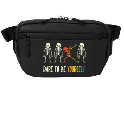 Skeleton Dabbing Cute Lgbt Pride Dare To Be Yourself Crossbody Pack