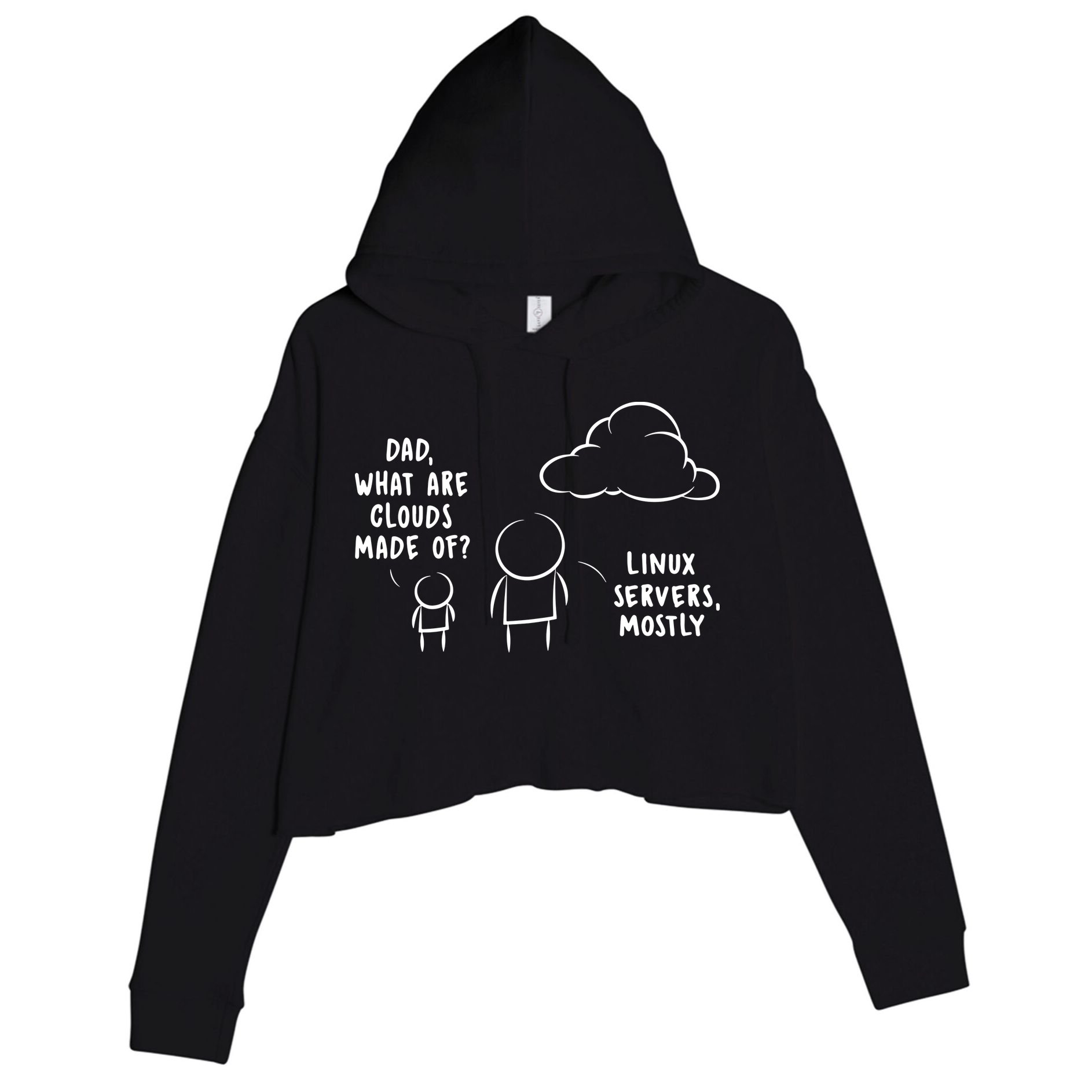 Software Developer Computer Engineer Nerd Funny Programmer Short Sleeve Crop Fleece Hoodie