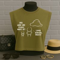 Software Developer Computer Engineer Nerd Funny Programmer Short Sleeve Garment-Dyed Women's Muscle Tee