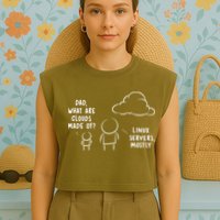 Software Developer Computer Engineer Nerd Funny Programmer Short Sleeve Garment-Dyed Women's Muscle Tee