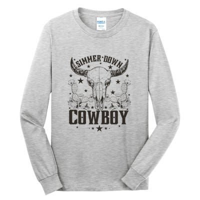 Simmer Down Cowboy Apparel Cowboy Lover Tall Long Sleeve T-Shirt