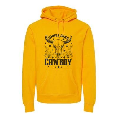 Simmer Down Cowboy Apparel Cowboy Lover Premium Hoodie