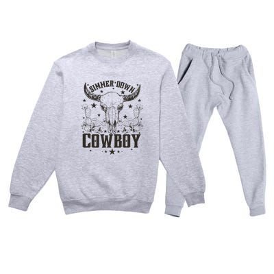 Simmer Down Cowboy Apparel Cowboy Lover Premium Crewneck Sweatsuit Set