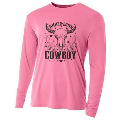 Simmer Down Cowboy Apparel Cowboy Lover Cooling Performance Long Sleeve Crew