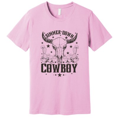 Simmer Down Cowboy Apparel Cowboy Lover Premium T-Shirt