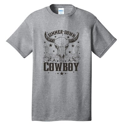 Simmer Down Cowboy Apparel Cowboy Lover Tall T-Shirt