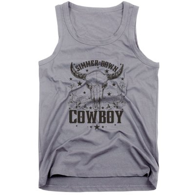 Simmer Down Cowboy Apparel Cowboy Lover Tank Top