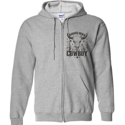 Simmer Down Cowboy Apparel Cowboy Lover Full Zip Hoodie