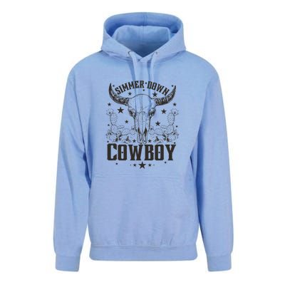 Simmer Down Cowboy Apparel Cowboy Lover Unisex Surf Hoodie