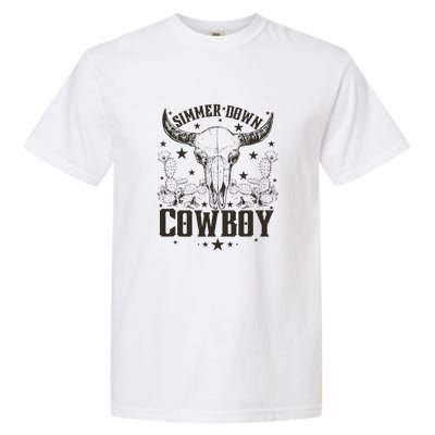 Simmer Down Cowboy Apparel Cowboy Lover Garment-Dyed Heavyweight T-Shirt