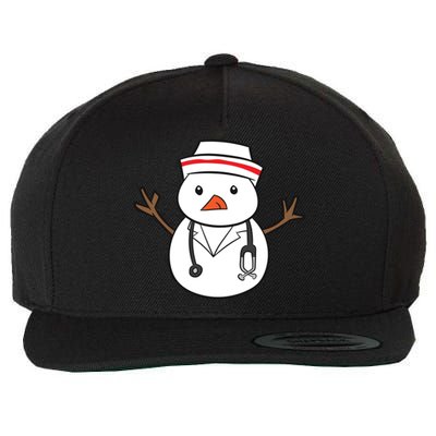 Snow Doctor Christmas Nurse Christmas Doctor Gift Wool Snapback Cap