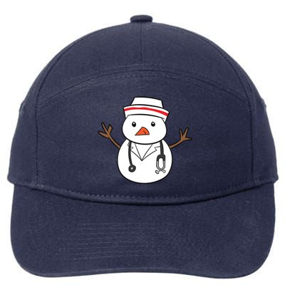 Snow Doctor Christmas Nurse Christmas Doctor Gift 7-Panel Snapback Hat