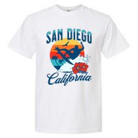 San Diego California Beach Surf Summer Vacation Vintage Garment-Dyed Heavyweight T-Shirt