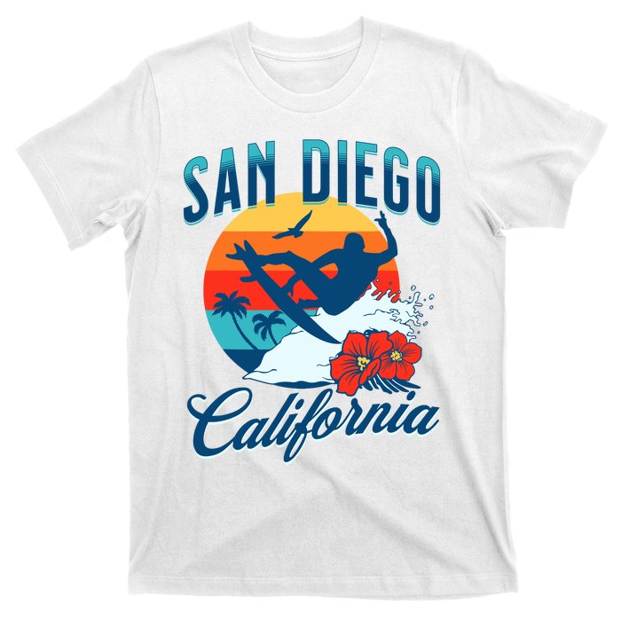 San Diego California Beach Surf Summer Vacation Vintage T-Shirt