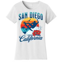 San Diego California Beach Surf Summer Vacation Vintage Women's T-Shirt