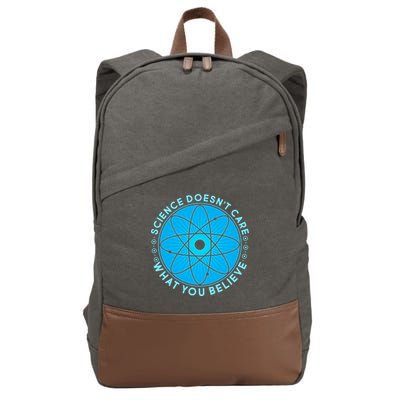 Science Doesn't Care What You Believe Cotton Canvas Backpack