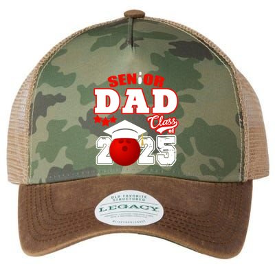 Senior Dad Class Of 2025 Funny Senior 2025 Dad Bowling Funny Gift Legacy Tie Dye Trucker Hat