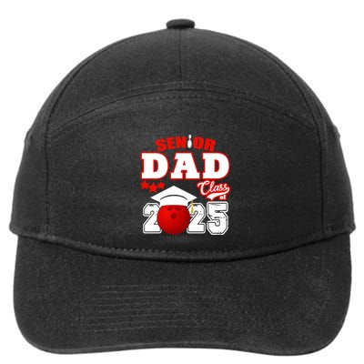 Senior Dad Class Of 2025 Funny Senior 2025 Dad Bowling Funny Gift 7-Panel Snapback Hat