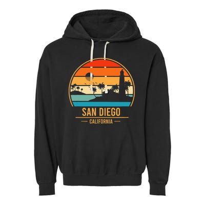 San Diego California Ca Garment-Dyed Fleece Hoodie
