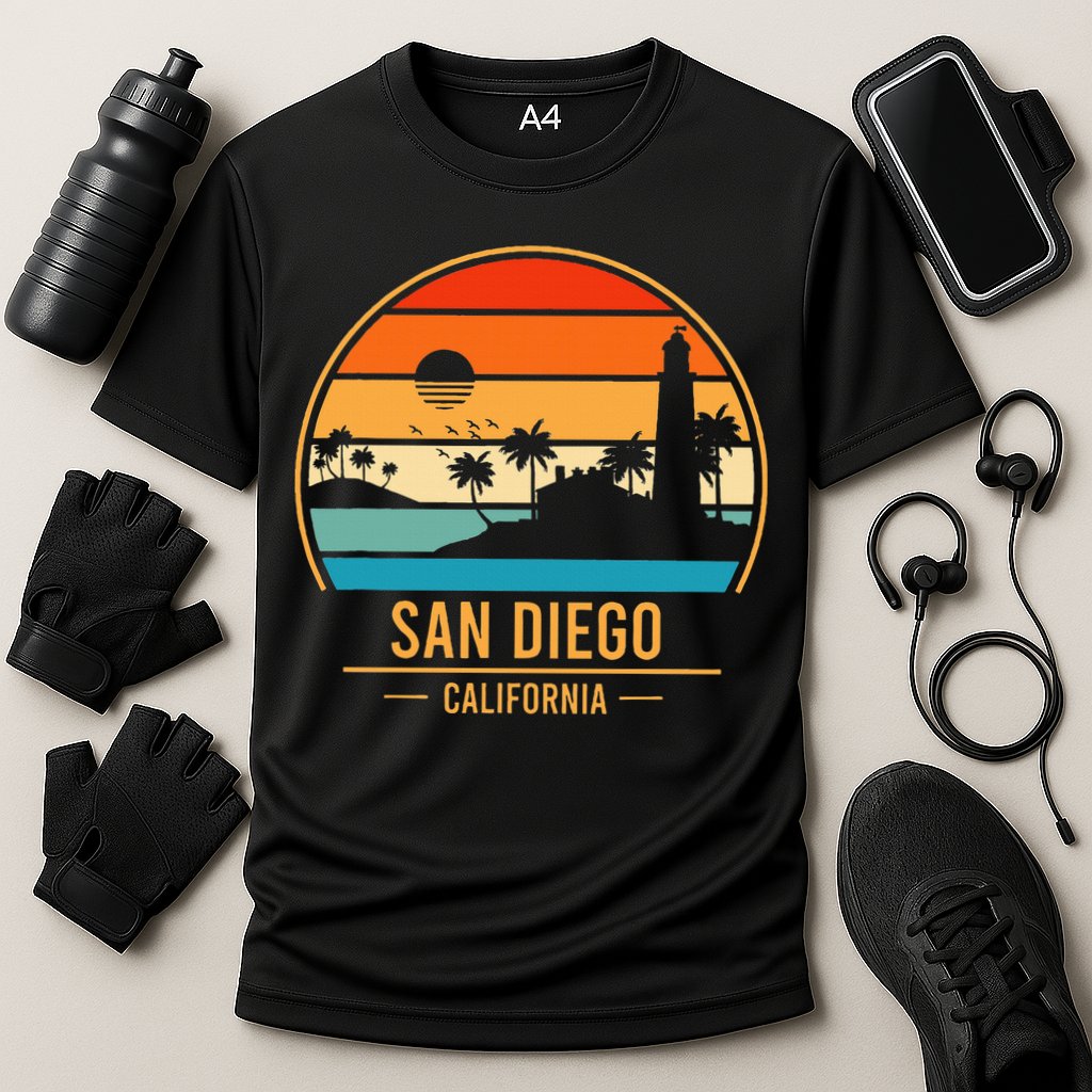 San Diego California Ca Cooling Performance Crew T-Shirt