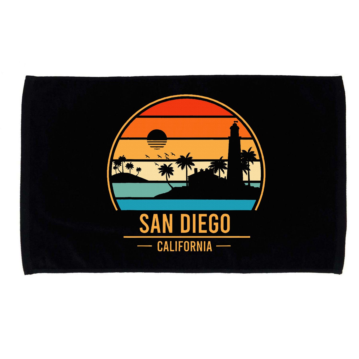 San Diego California Ca Microfiber Hand Towel