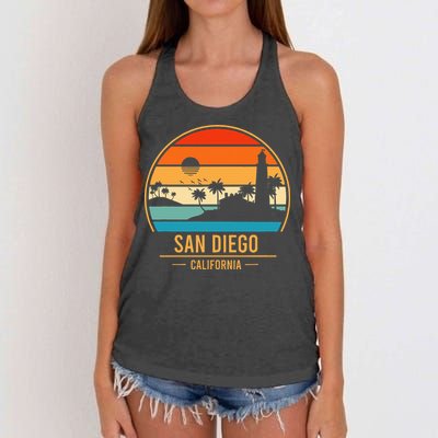 San Diego California Ca Women's Knotted Racerback Tank