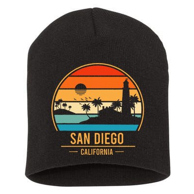 San Diego California Ca Short Acrylic Beanie